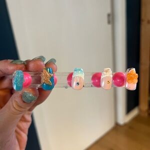 Colorful Nail Art Set with Star and Flower Designs